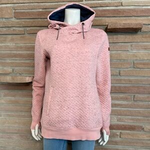 Roxy Pink Speckled Pattern Pullover Hoodie Large